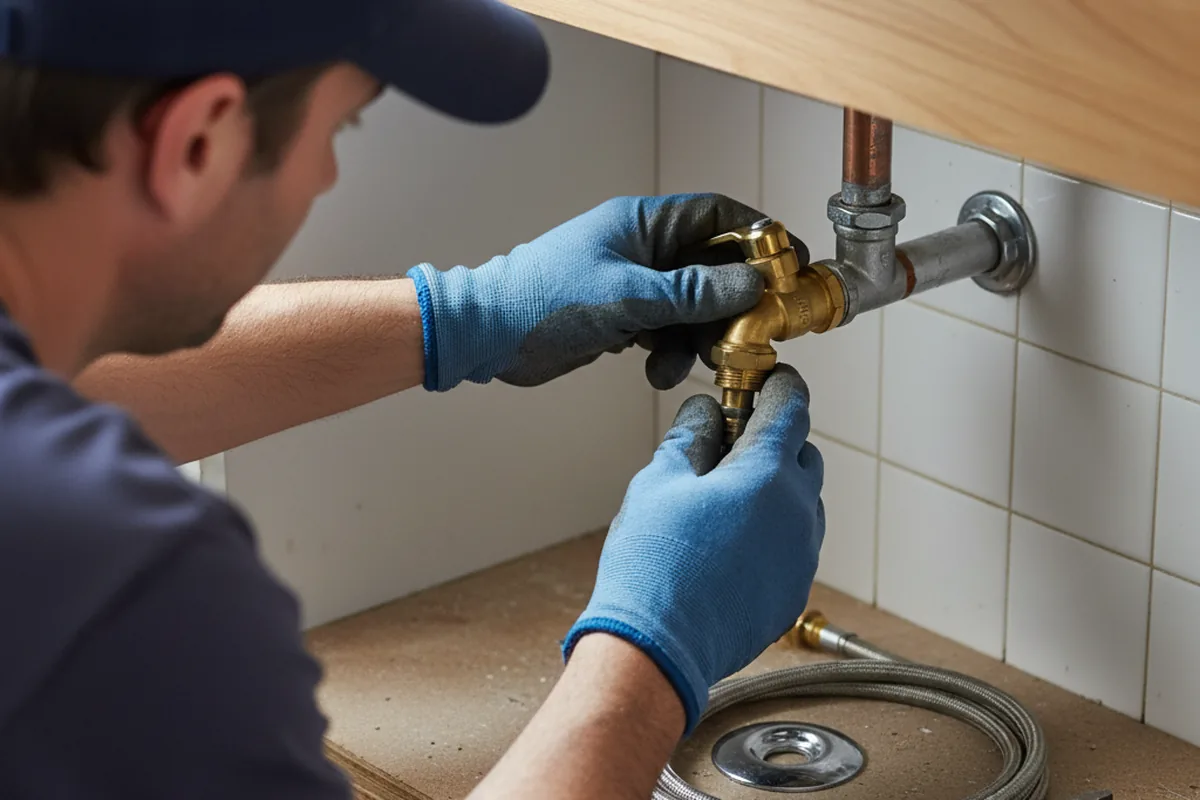 Shutoff valve and fitting work during Emergency Plumbing in Harbert